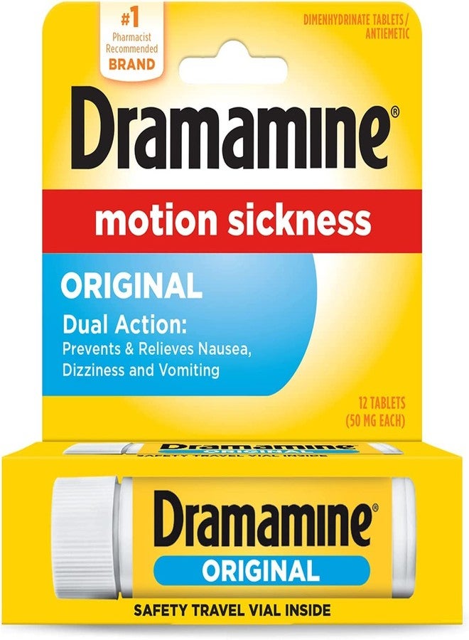 Dramamine Tablets Original Formula, 12 Tablets - Image 1